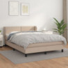 Boxspringbett Matratze Cappuccino-Braun 140x200cm Kunstleder