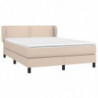 Boxspringbett Matratze Cappuccino-Braun 140x200cm Kunstleder