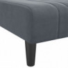 Schlafsofa in L-Form Dunkelgrau 260x140x70 cm Samt