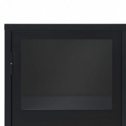 Sideboard Metall Industrie-Stil 120×35×70 cm Schwarz