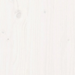 Hochbett mit Schreibtisch Weiß 75x190 cm Massivholz Kiefer