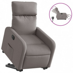 Relaxsessel mit Aufstehhilfe Elektrisch Taupe Stoff