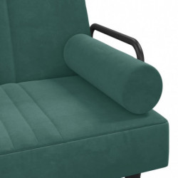 Schlafsofa in L-Form Dunkelgrün 260x140x70 cm Samt