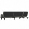 Schlafsofa in L-Form Dunkelgrau 260x140x70 cm Stoff