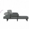 Schlafsofa in L-Form Dunkelgrau 260x140x70 cm Stoff