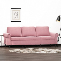 3-Sitzer-Sofa Rosa 180 cm Samt