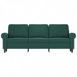 3-Sitzer-Sofa Dunkelgrün 180 cm Samt