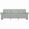 3-Sitzer-Sofa Hellgrau 180 cm Samt