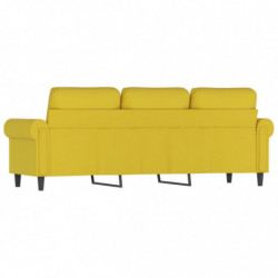 3-Sitzer-Sofa Gelb 180 cm Samt