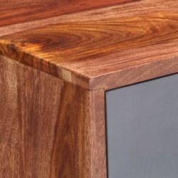 Sideboard Grau 120x30x55 cm Massivholz