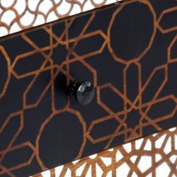 Sideboard mit Druckmuster 90×30×70 cm Massivholz Mango