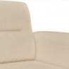 3-Sitzer-Sofa Creme 180 cm Mikrofasergewebe