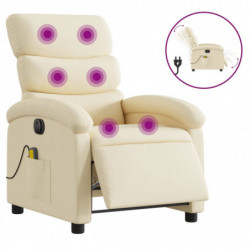 Massagesessel Elektrisch Creme Stoff