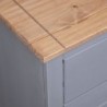 Sideboard Grau 135 x 40 x 80 cm Massivholz Panama-Kiefer