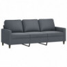 3-Sitzer-Sofa Dunkelgrau 180 cm Samt