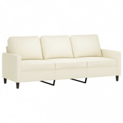3-Sitzer-Sofa Creme 180 cm Samt