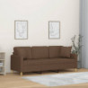 3-Sitzer-Sofa mit Zierkissen Braun 180 cm Stoff