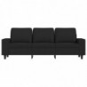 3-Sitzer-Sofa Schwarz 180 cm Stoff