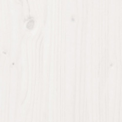 Massivholzbett mit Kopfteil Weiß 135x190 cm Kiefer