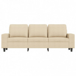 3-Sitzer-Sofa Creme 180 cm Stoff