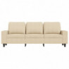 3-Sitzer-Sofa Creme 180 cm Stoff