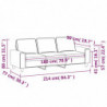 3-Sitzer-Sofa Creme 180 cm Stoff