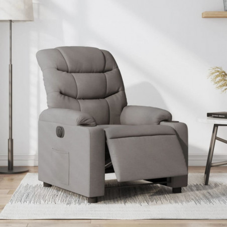 Relaxsessel Elektrisch Taupe Stoff