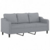 3-Sitzer-Sofa Hellgrau 180 cm Stoff