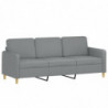 3-Sitzer-Sofa Hellgrau 180 cm Stoff