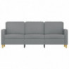 3-Sitzer-Sofa Hellgrau 180 cm Stoff