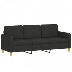 3-Sitzer-Sofa Schwarz 180 cm Stoff