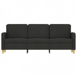 3-Sitzer-Sofa Schwarz 180 cm Stoff