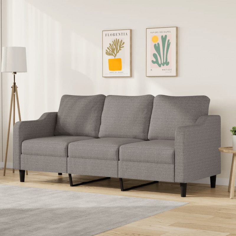 3-Sitzer-Sofa Taupe 180 cm Stoff