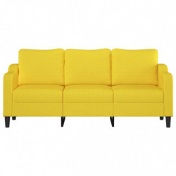 3-Sitzer-Sofa Hellgelb 180 cm Stoff