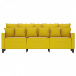 3-Sitzer-Sofa Gelb 180 cm Samt