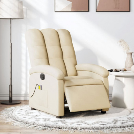 Massagesessel Elektrisch Creme Stoff