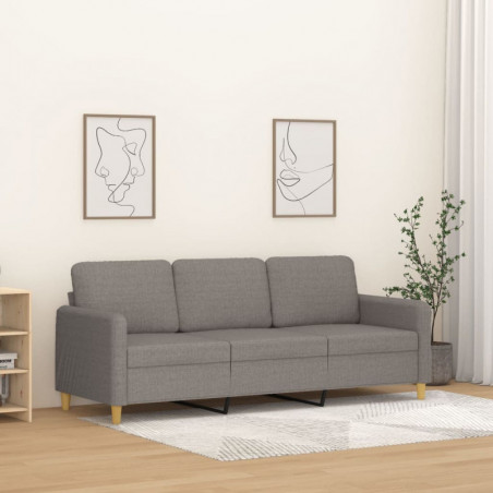 3-Sitzer-Sofa Taupe 180 cm Stoff