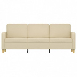 3-Sitzer-Sofa Creme 180 cm Stoff