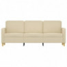 3-Sitzer-Sofa Creme 180 cm Stoff