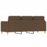 3-Sitzer-Sofa Braun 180 cm Stoff