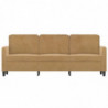 3-Sitzer-Sofa Braun 180 cm Samt