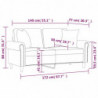 2-Sitzer-Sofa mit Zierkissen Schwarz 140 cm Kunstleder