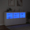 Sideboard mit LED-Leuchten Weiß 181,5x37x100 cm