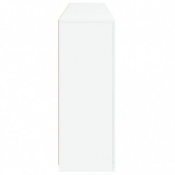 Sideboard mit LED-Leuchten Weiß 181,5x37x100 cm