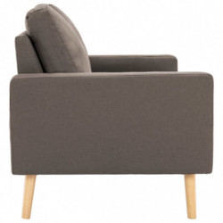 2-Sitzer-Sofa Taupe Stoff