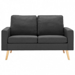 2-Sitzer-Sofa Dunkelgrau Stoff