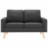 2-Sitzer-Sofa Dunkelgrau Stoff