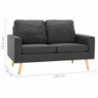 2-Sitzer-Sofa Dunkelgrau Stoff