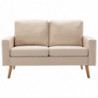 2-Sitzer-Sofa Creme Stoff