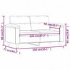 2-Sitzer-Sofa Hellgrau 120 cm Mikrofasergewebe